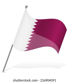 flag of Qatar vector illustration isolated on white background