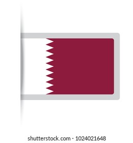 Flag of Qatar. Vector illustration of a stylized flag.
The slit in the paper with shadows. isolated on white.