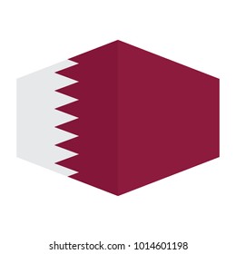 flag of Qatar,vector illustration of Qatar flag, official colors and proportion correctly. National Flag of Qatar, A Flag Illustration within a Sign of the country of Qatar.