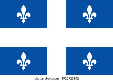 Flag of Quebec. vector illustration