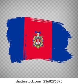 Flag Quito  brush strokes. Flag of Quito is capital of Ecuador on transparent background for your web site design, app, UI. EPS10.