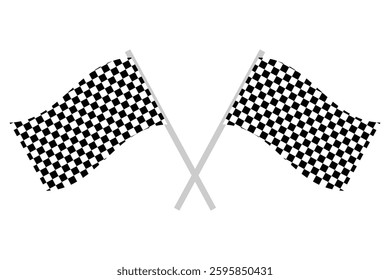 Flag of race. Checkered flag for start and finish. Black-white icon of rally for car. Checker background for auto, speed, sport and winner. race checker flag icon vector illustration eps 888.