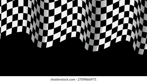 Plano de fundo de finalização de corrida de bandeira. Rally xadrez design padrão. Fórmula f1 auto motocross ganhador fundo