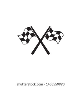 Flag race icon symbol vector on white background. isolated icon