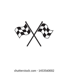 Flag race icon symbol vector on white background. isolated icon