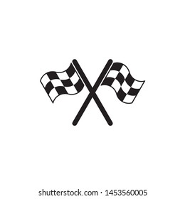 Flag race icon symbol vector on white background. isolated icon