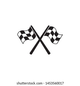 Flag race icon symbol vector on white background. isolated icon
