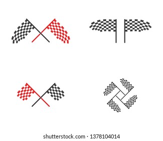 Flag race icon vector illustration