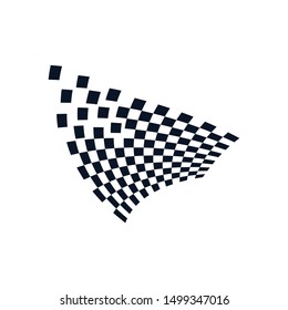 Flag race symbol vector icon