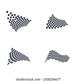 Flag race symbol vector icon illustration