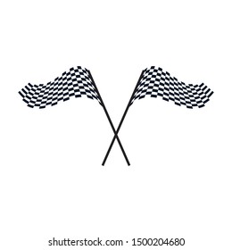 Flag race symbol vector icon illustration