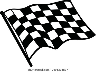 flag race vector hand drawn sketch illustration
