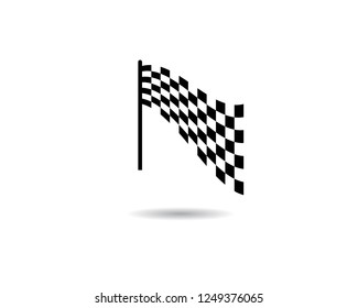 Flag race vector icon