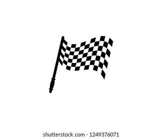 Flag race vector icon