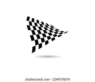 Flag race vector icon