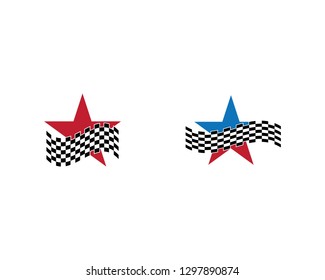 Flag race vector icon