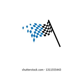 Flag race vector icon