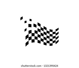 Flag race vector icon