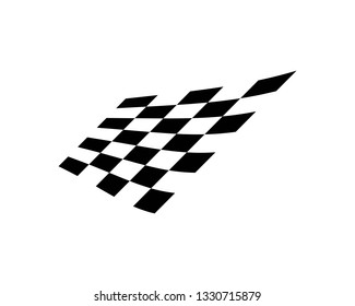 Flag race vector icon