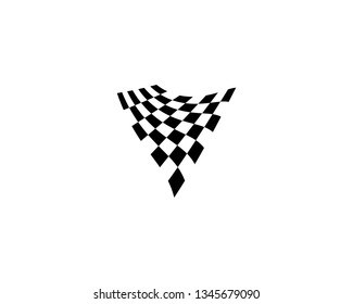 Flag race vector icon