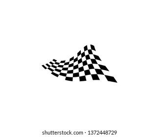 Flag race vector icon illustration