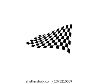 Flag race vector icon illustration