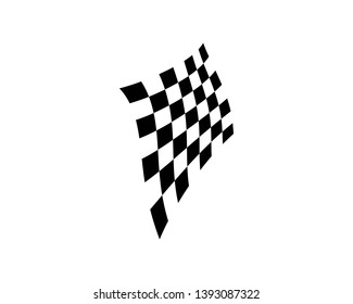 Flag race vector icon illustration