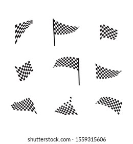 Flag race vector icon illustration design