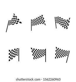 Flag race vector icon illustration design
