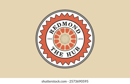 Flag of Redmond, Oregon, USA. 