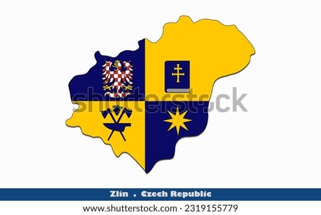 Zlín Flag - Regions of the Czech Republic (Vector)