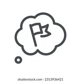 Flag related icon outline and linear vector.