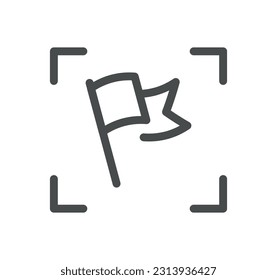 Flag related icon outline and linear vector.