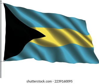 flag relation country hanging fabric travel immigration consultancy visa transparent BAHAMAS
