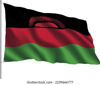 flag relation country hanging fabric travel immigration consultancy visa transparent MALAWI