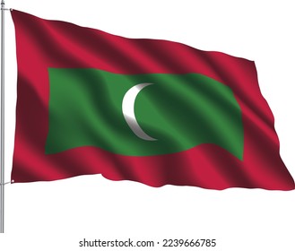 flag relation country hanging fabric travel immigration consultancy visa transparent MALDIVES
