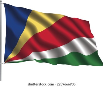 Flaggenbeziehung hängende Gewebe Reiseinwanderungsberatung Visum transparent SEYCHELLES