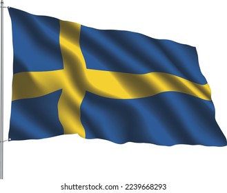 Flaggenbeziehung hängende Gewebe Reiseinwanderungsberatung Visum transparent SCHWEDEN