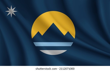 Flag of Reno, Nevada, USA. Realistic waving flag of Reno vector background.