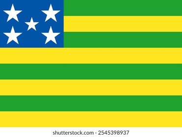 La bandera de Goiás representa su rica historia cultural y belleza natural. Esta comunidad autónoma del centro de Brasil es conocida por su patrimonio colonial, paisajes pintorescos y vibrantes tradiciones