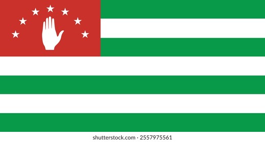 The flag of the Republic of Abkhazia was created in 1991 by Valeri Gamgia. It was officially adopted on 23 July 1992