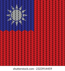 Bandera de la República de China con trenzas.