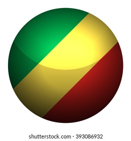 Flag of Republic of the Congo Glossy Button