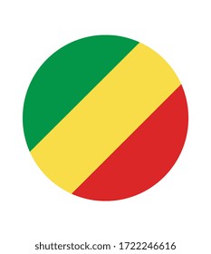 Flagge der Republik Kongo, offizielle Farben und Proportionen korrekt. Flagge der Republik Kongo. Vektorgrafik. EPS10. Flagge der Republik Kongo, Vektorsymbol, einfach
