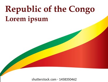 Flag of the Republic of the Congo, Republic of the Congo. Template for award design, an official document with the flag of the Republic of the Congo. Bright, colorful vector illustration for graphic a