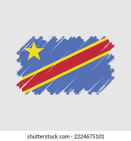 Flag of Republic Congo vector illustration