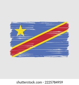 Flag of Republic Congo vector illustration