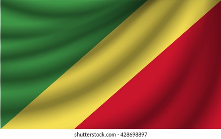 Flag of Republic of the Congo, vector illustration