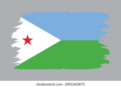 The flag of the Republic of Djibouti as a vector illustration, djibouti map, djibouti flag, flag
