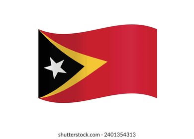 La bandera de la República de Timor Oriental como ilustración vectorial, alfiler de bandera, rectángulo, azerbaiyán, timor oriental
